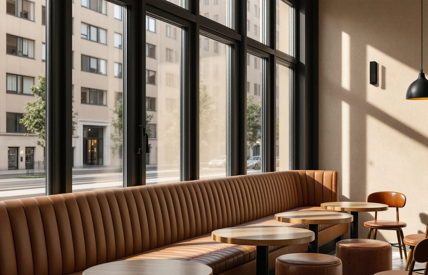 Paper Plane seating area by the window